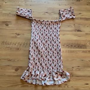 Pink Floral Off Shoulder Dress | Dee Elle 🌺